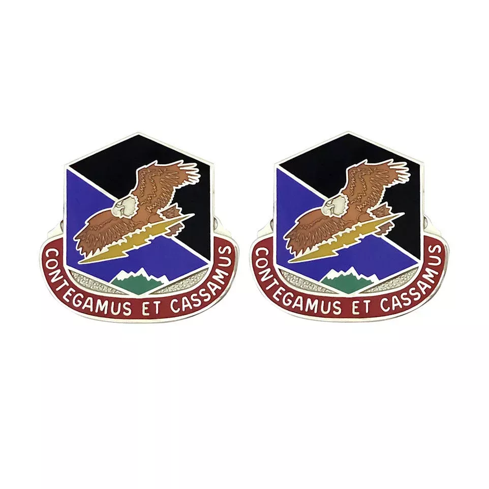 100th Missile Defense Brigade Unit Crest (Contegamus Et Cassamus) - Sold in Pairs