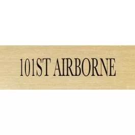 101st Airborne Division Patch ID Plate