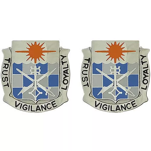 101st Military Intelligence Battalion Unit Crest (Trust Vigilance Loyalty) - Sold in Pairs