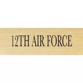 12th Air Force Patch ID Plate
