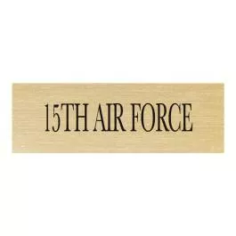 15th Air Force Patch ID Plate