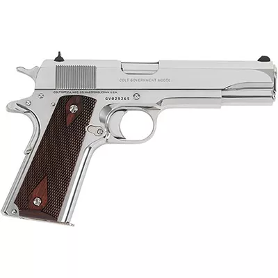 1911 GOVERNMENT CLASSIC 45 ACP 5"BBL (1)8RD BRIGHT STAINLESS