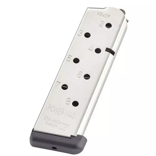 .45 POWER MAG 8RD, STAINLESS STEEL