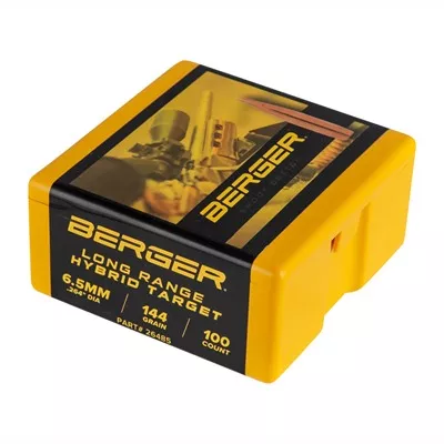 6.5MM (0.264'') 144GR LONG RANGE HYBRID TARGET 100/BOX