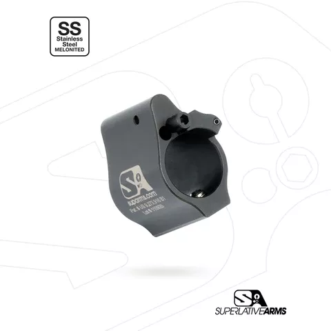 .625" Adjustable Gas Block, Bleed Off - Solid, Set Screw - Melo