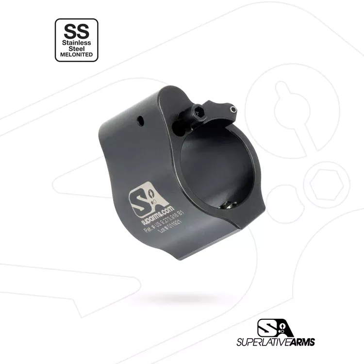 .750" Adjustable Gas Block, Bleed Off - Solid, Set Screw - Melonite Finish